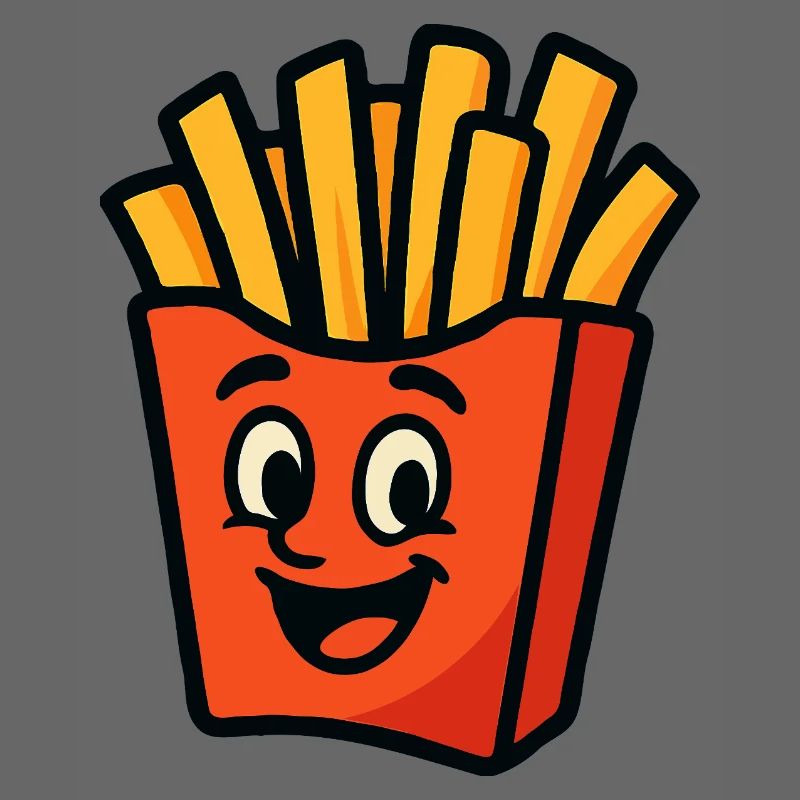 Fröhlicher Pommes-Held