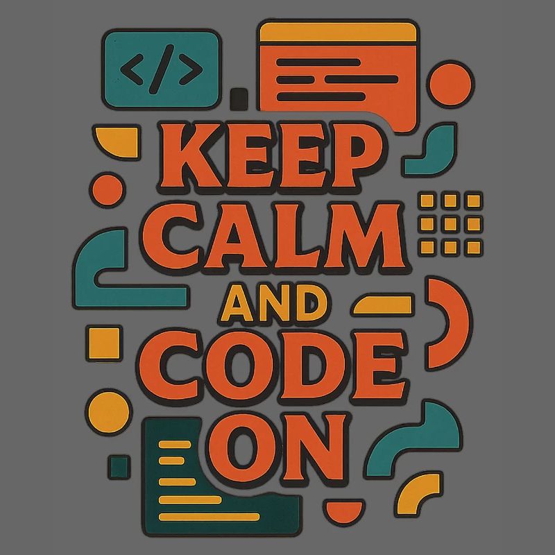 Keep Calm and Code On – Funny Coder Shirt