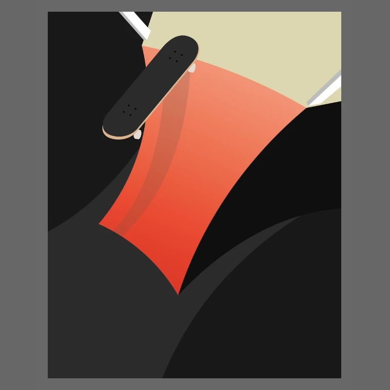 Abstrait Skateboard Rouge