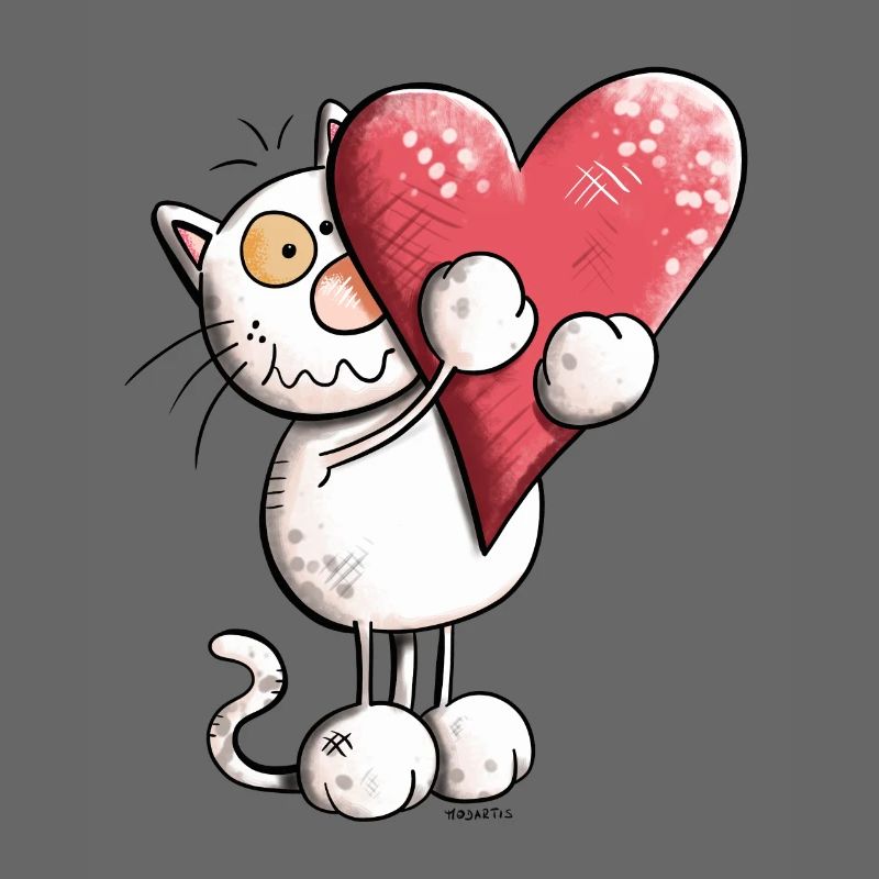 Katze mit Herz