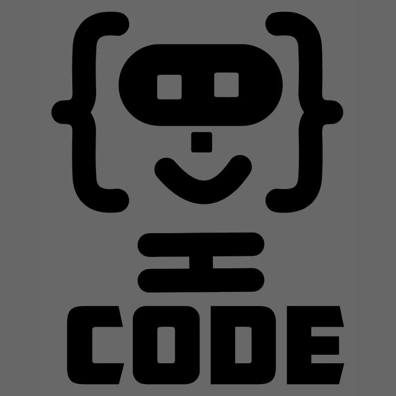 Hacker-Programmierer-Code-Logo mit Text CODE