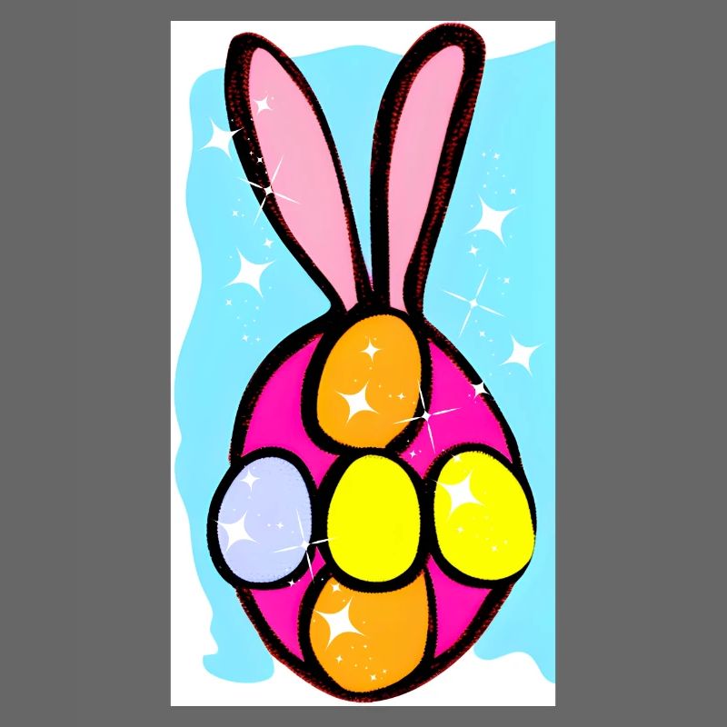 Bunte Osterhasen-Eier Illustration