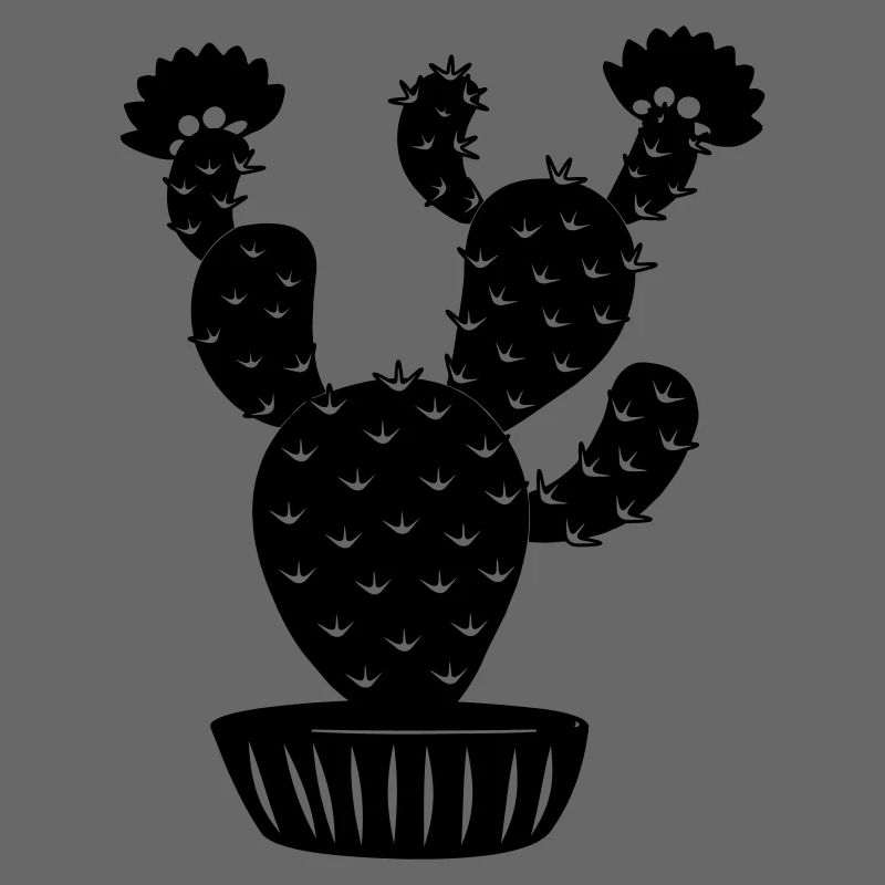 Flower pot with cactus