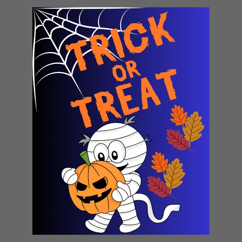 Trick oder Treat Mumie Kürbis