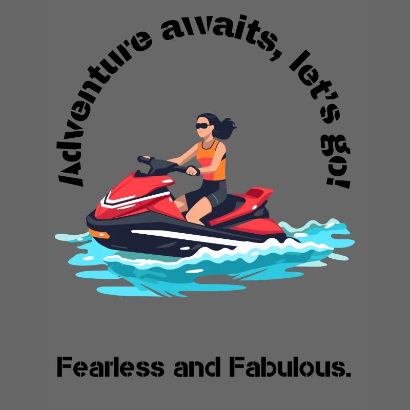 Lebendiges Jetski-Abenteuer-Design