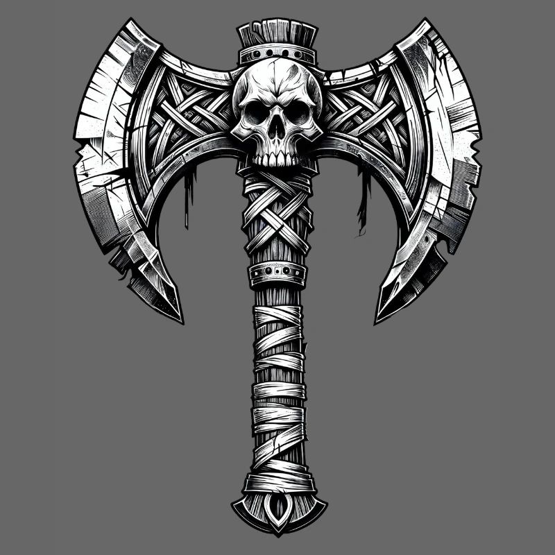 Axe throwing axe skull design