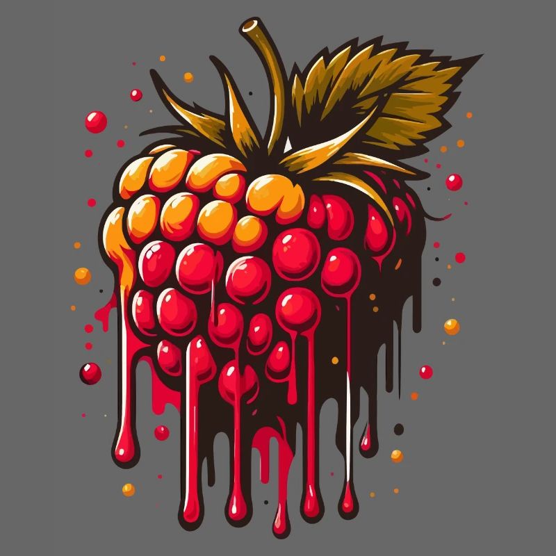Two-tone dripping raspberry