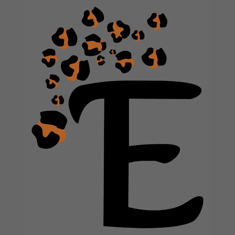 Letter e leopard patterns