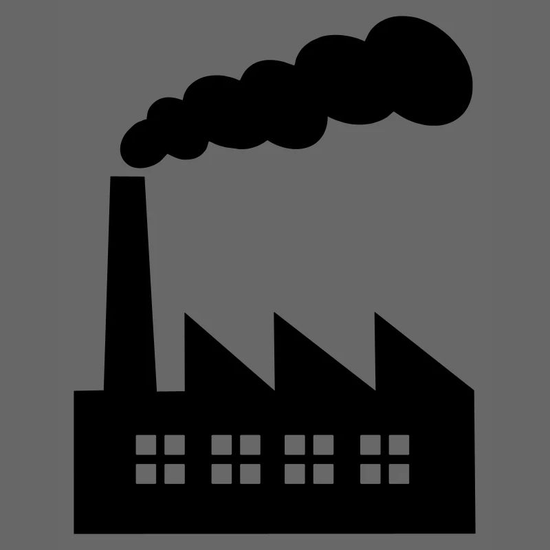 Fabrik mit Rauch