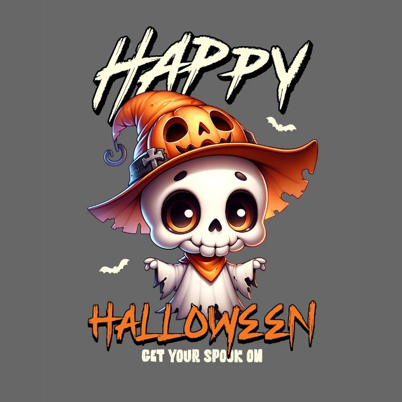 Skelett mit Pumpkin-Hut Halloween