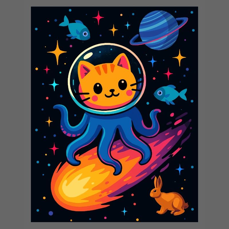 Cosmic Cat Octopus Abenteuer