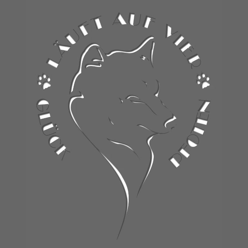 Elegant Hunde-Silhouette mit Botschaft