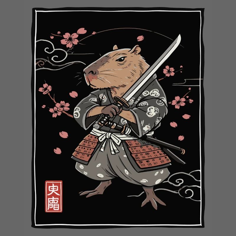 Samurai Ferret Illustration