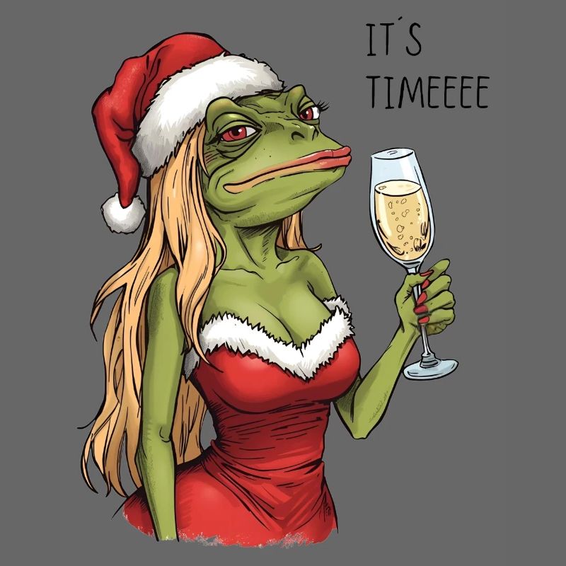 Drôle de grenouille de Noël C’est le temps de concevoir