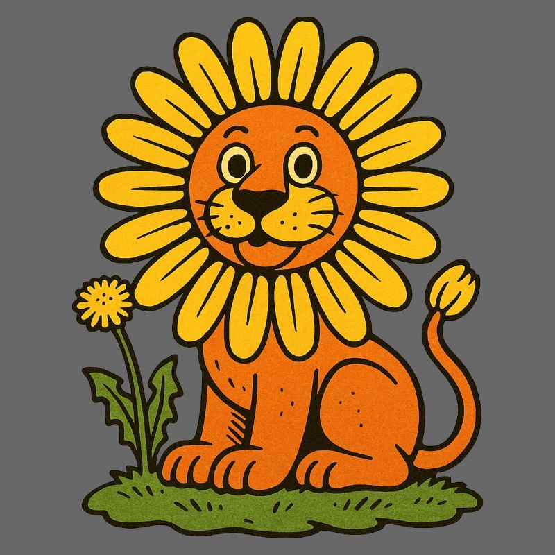 Sonnenblumenmähnenlöwe