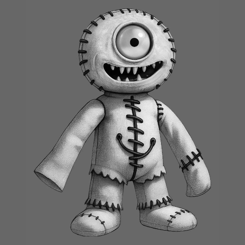 MONSTER DOLL #2 [Black & White]
