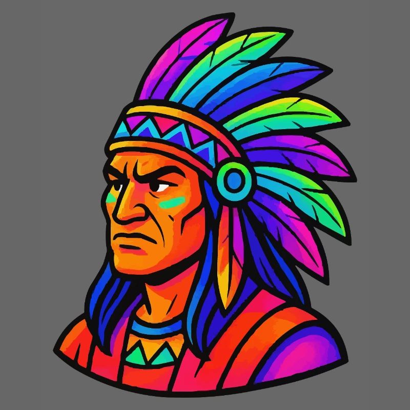 Häuptling Indianer Comic