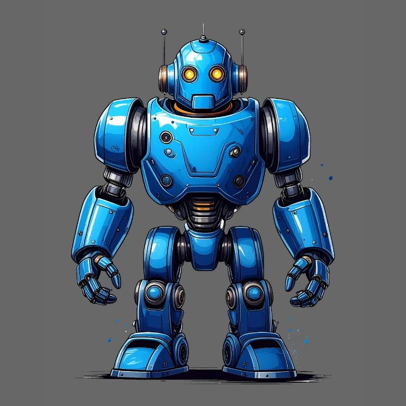 Blauer Roboter