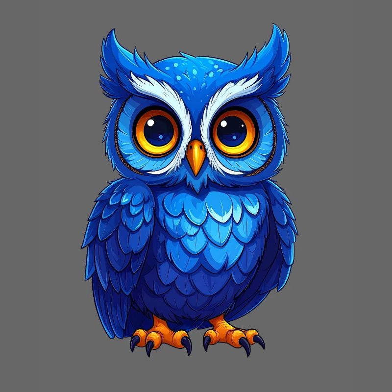 Niedliche blaue Eule