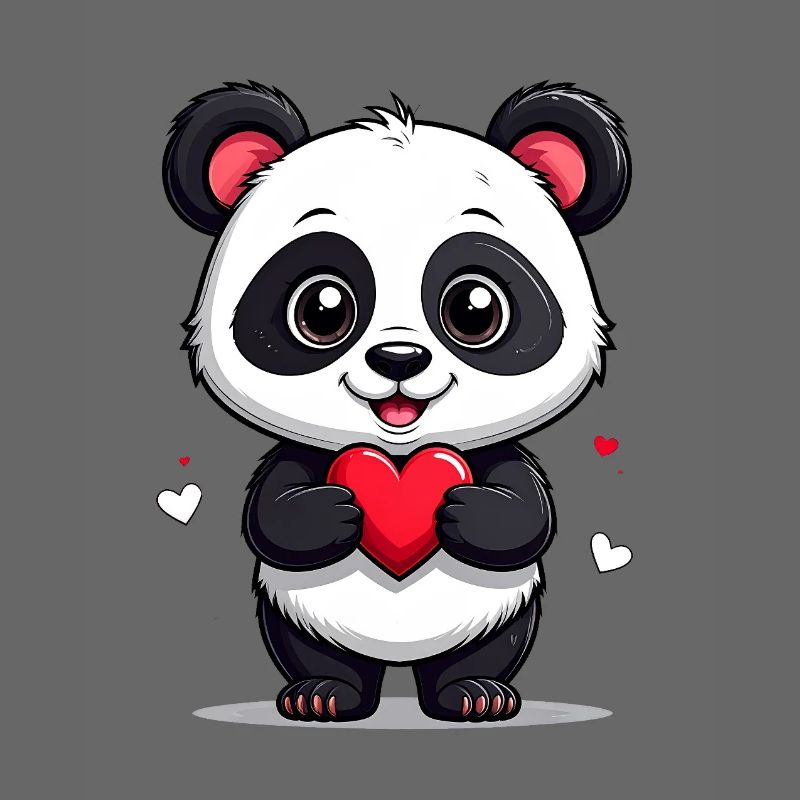 Panda mit Herz