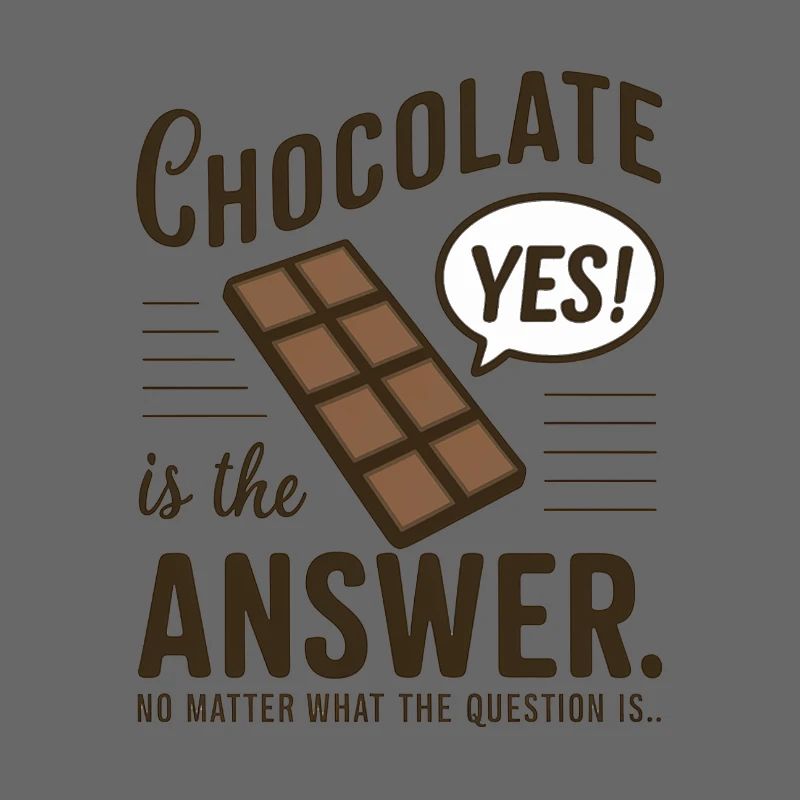 Le chocolat est la réponse. Peu importe la question