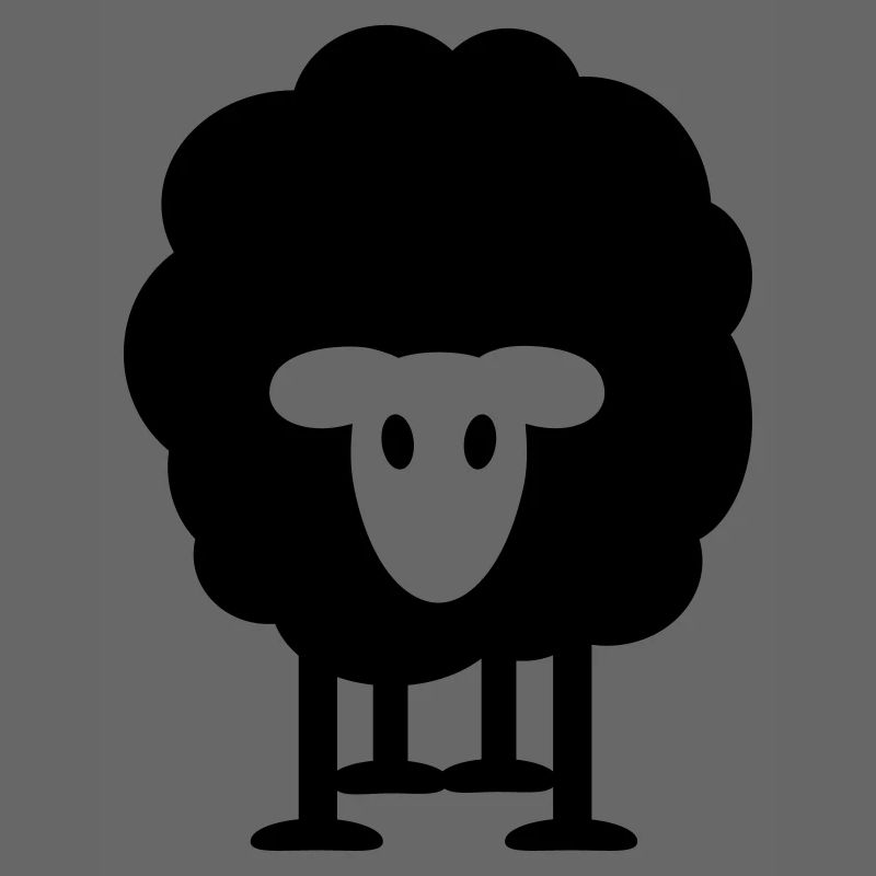 thick black sheep Shepherd Wool Heidschnucken