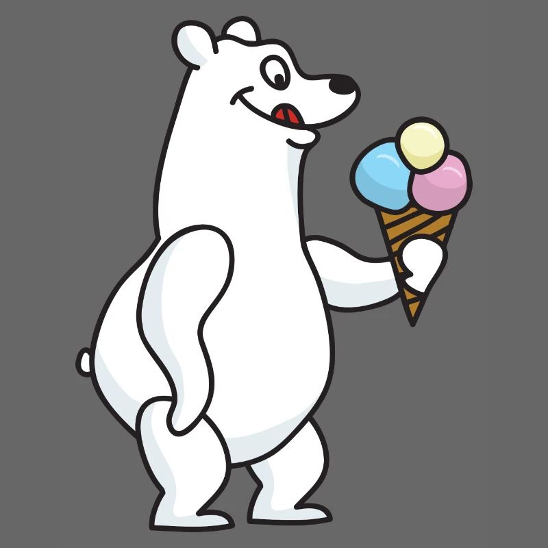Eisbär Eiskrem Eiscreme Kugeleis Winter