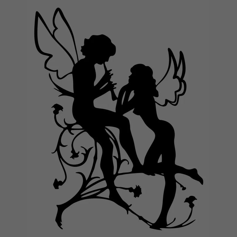 Angel, fairy, elf, magic, silhouette vector
