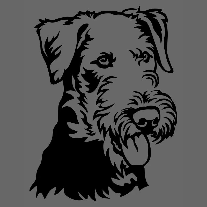 Airedale Terrier Kopf
