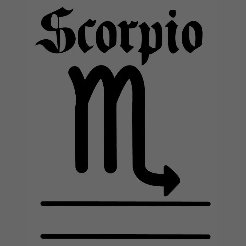Bannière de texte signe du zodiaque Scorpion