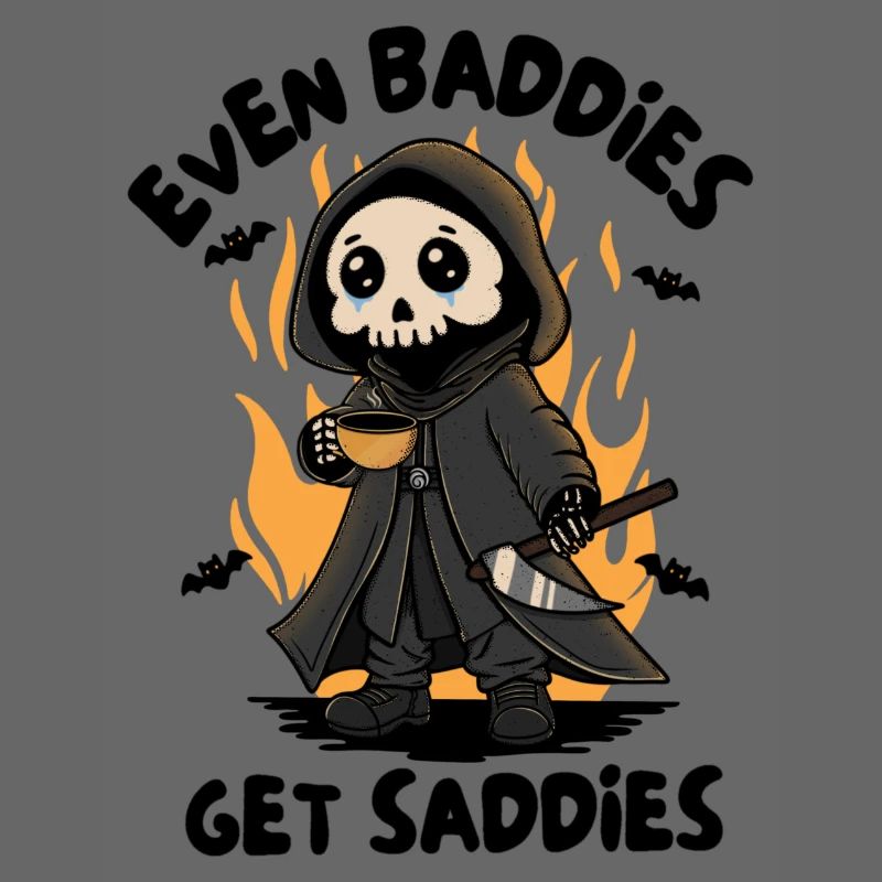 Flaming Grim Reaper with Coffee