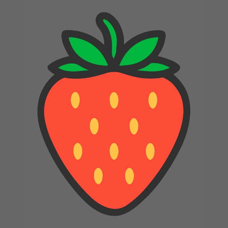 ERDBEERE LOGO ICON FRUCHT