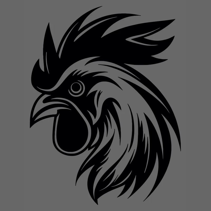 Rooster Head Vector Art