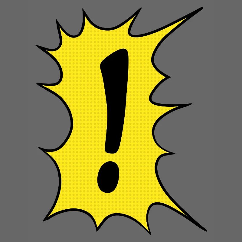 The exclamation mark in comic style