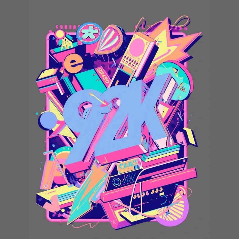 Neon 90er Retro Teaser Y2K