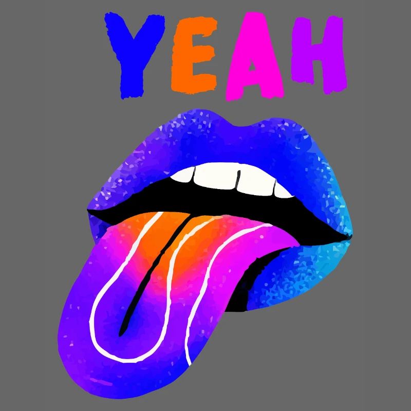 Lebendige Lippen YEAH Pop Art