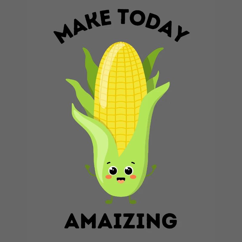 Mignon jeu de mots maïs dessin animé « Make Today Amaizing »