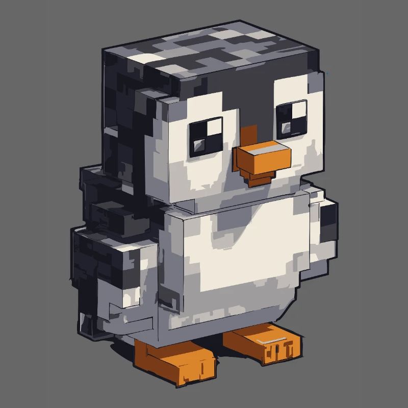 Mignon pingouin pixel