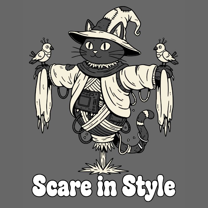 Effrayance dans le style : Chat d’Halloween