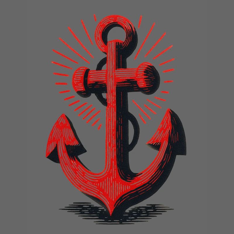 Red Anchor Sunbeam Pattern