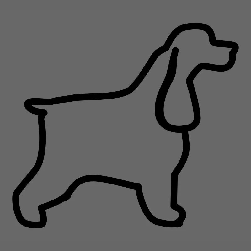 English Cocker Spaniel Umriss