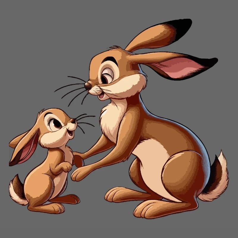 Hare with young brown