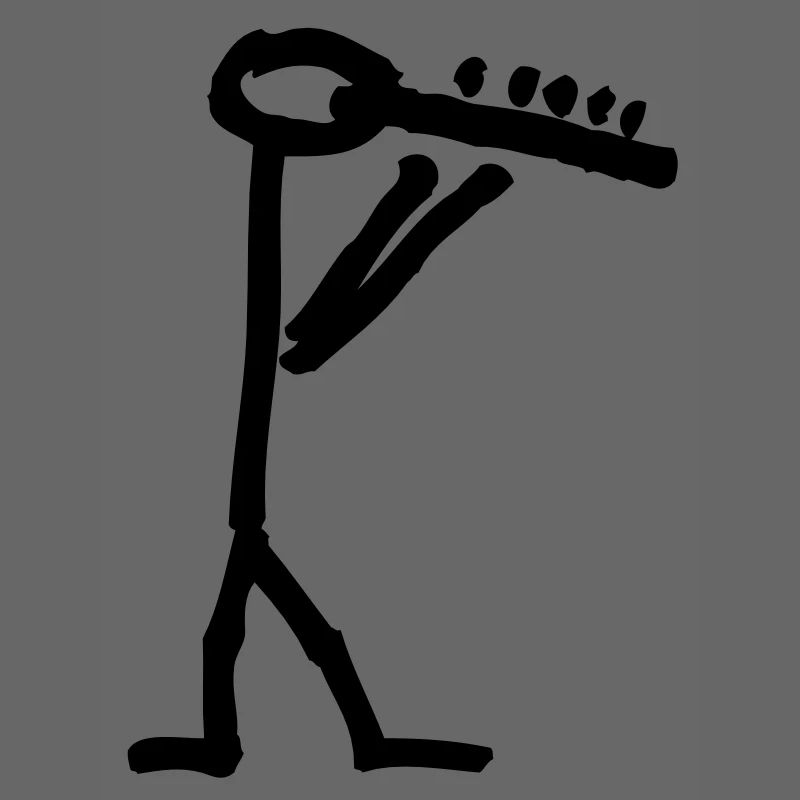 Musikant mit Querflöte