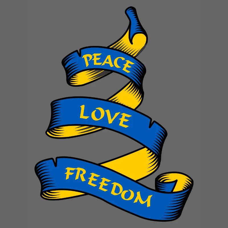 Curl-Banner mit Text Ukraine