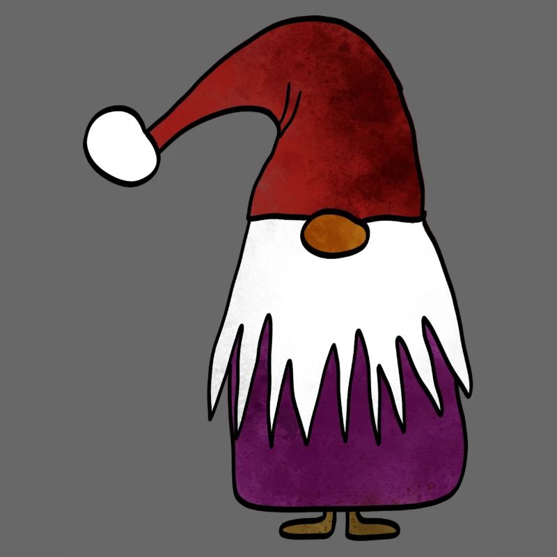 Creative Christmas gnome with color-distorted hat