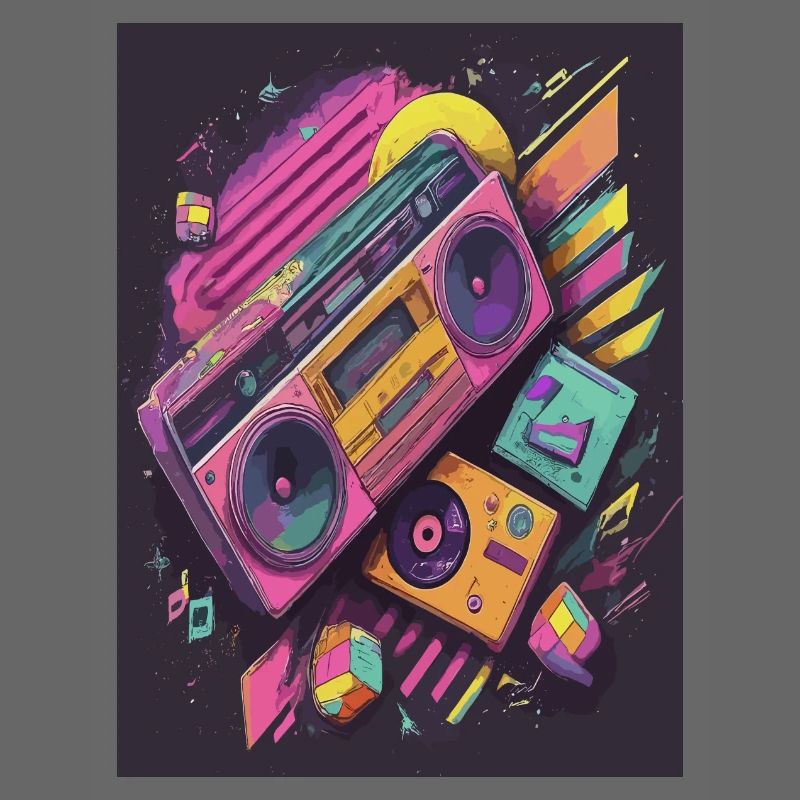 Cosmic boombox retro flight through space