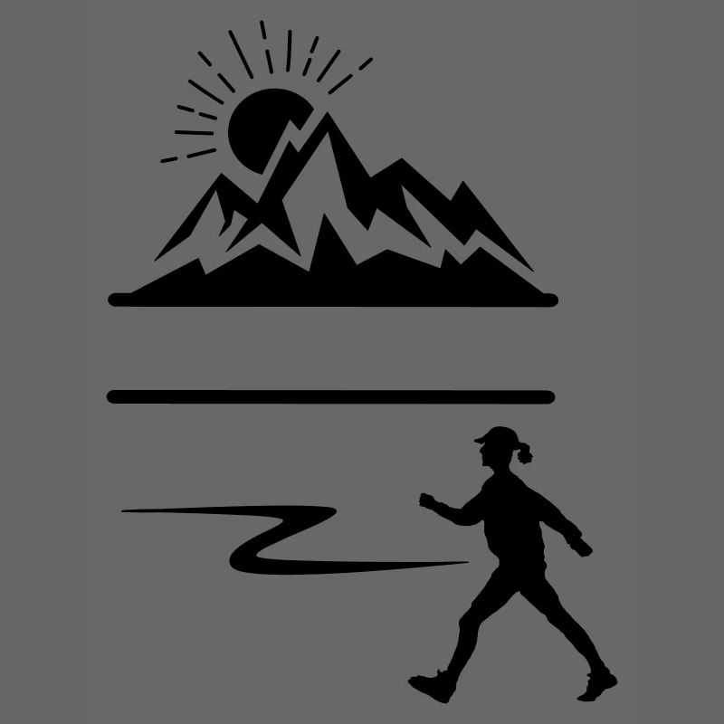 Wandererin Berge Banner