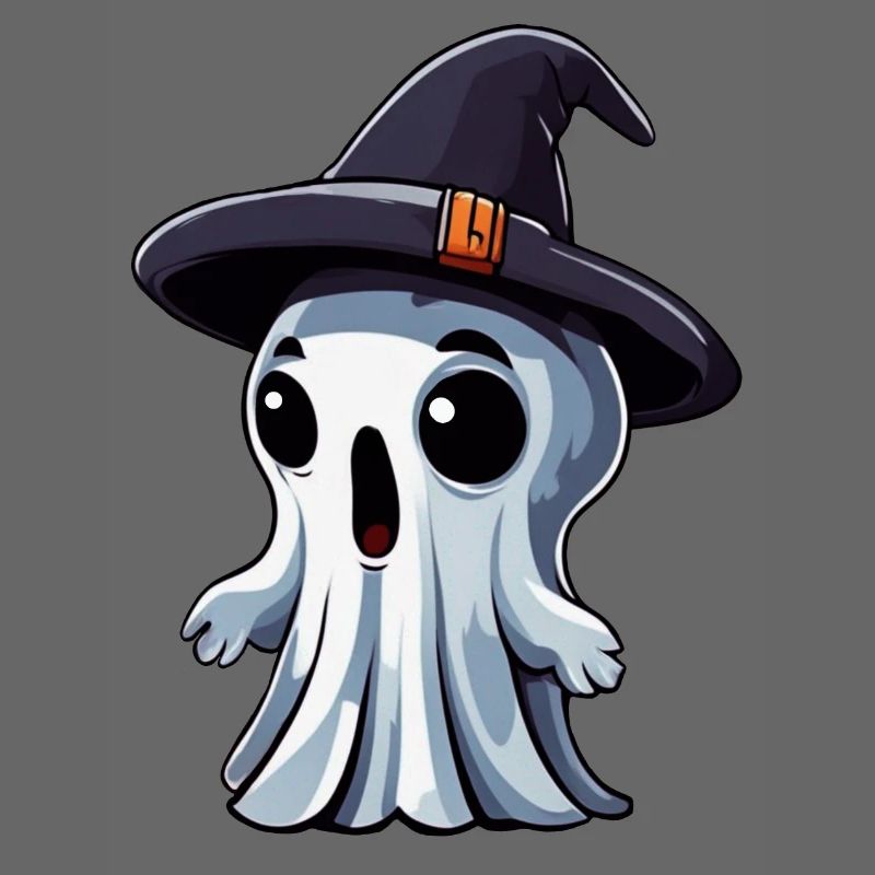 Halloween: Ghost with Hat