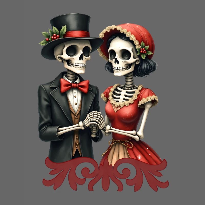 Weihnachtsromantik der Knochen.