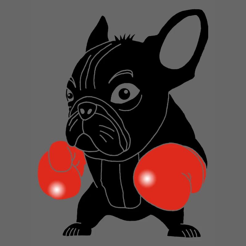 Schwarzer Hundeboxer